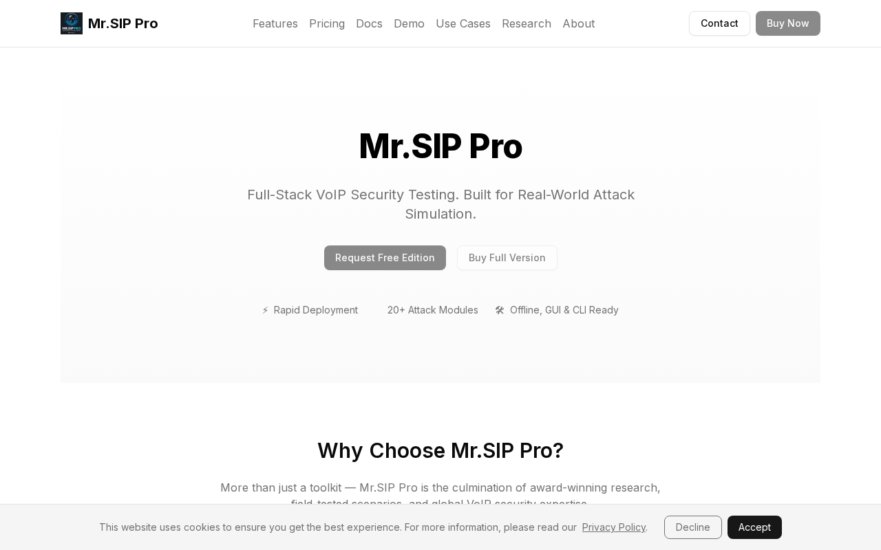 Mr.SIP pentesting tool