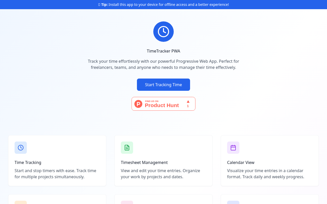 Time Tracker app